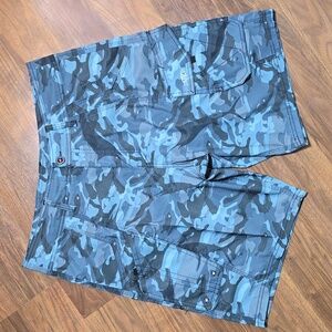 AFTCO Tactical Fishing Shorts - Blue Camo